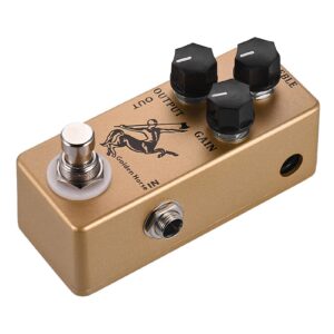 Btuty Overdrive Boost Guitar Effect Pedal Full Metal Shell True Bypass, Gold