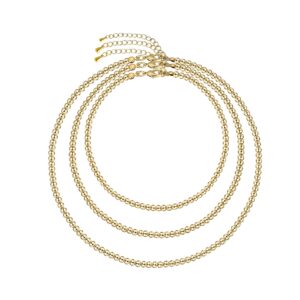 Gold Bead Necklace for Women,Gold Choke Necklaces Trendy Beaded Ball Necklaces Gold Jewelery for Women