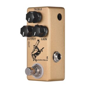 Btuty Overdrive Boost Guitar Effect Pedal Full Metal Shell True Bypass, Gold