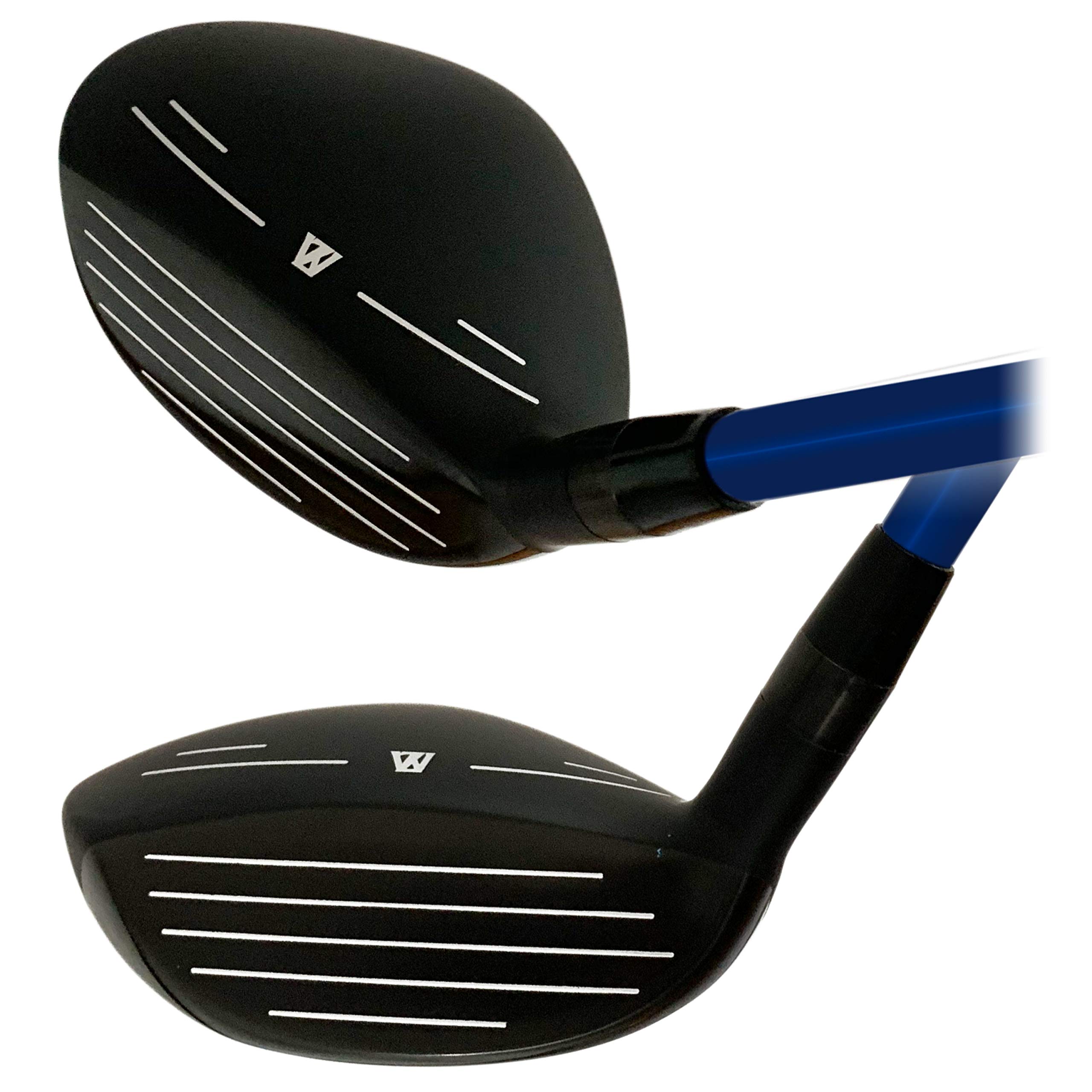 Japan WaZaki Single Hybrid Iron USGA R A Rules Golf Club with Cover,WLIIs Model,Whole Black Oil Finish,No.4, 21 Degree,Mens Regular Flex,55g Graphite Shaft,Plus Half Inch Length