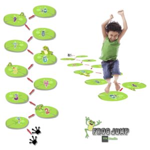 classroom decor sensory path decals for floor & wall - number frog hopscotch floor stickers for boosting gross motor skills