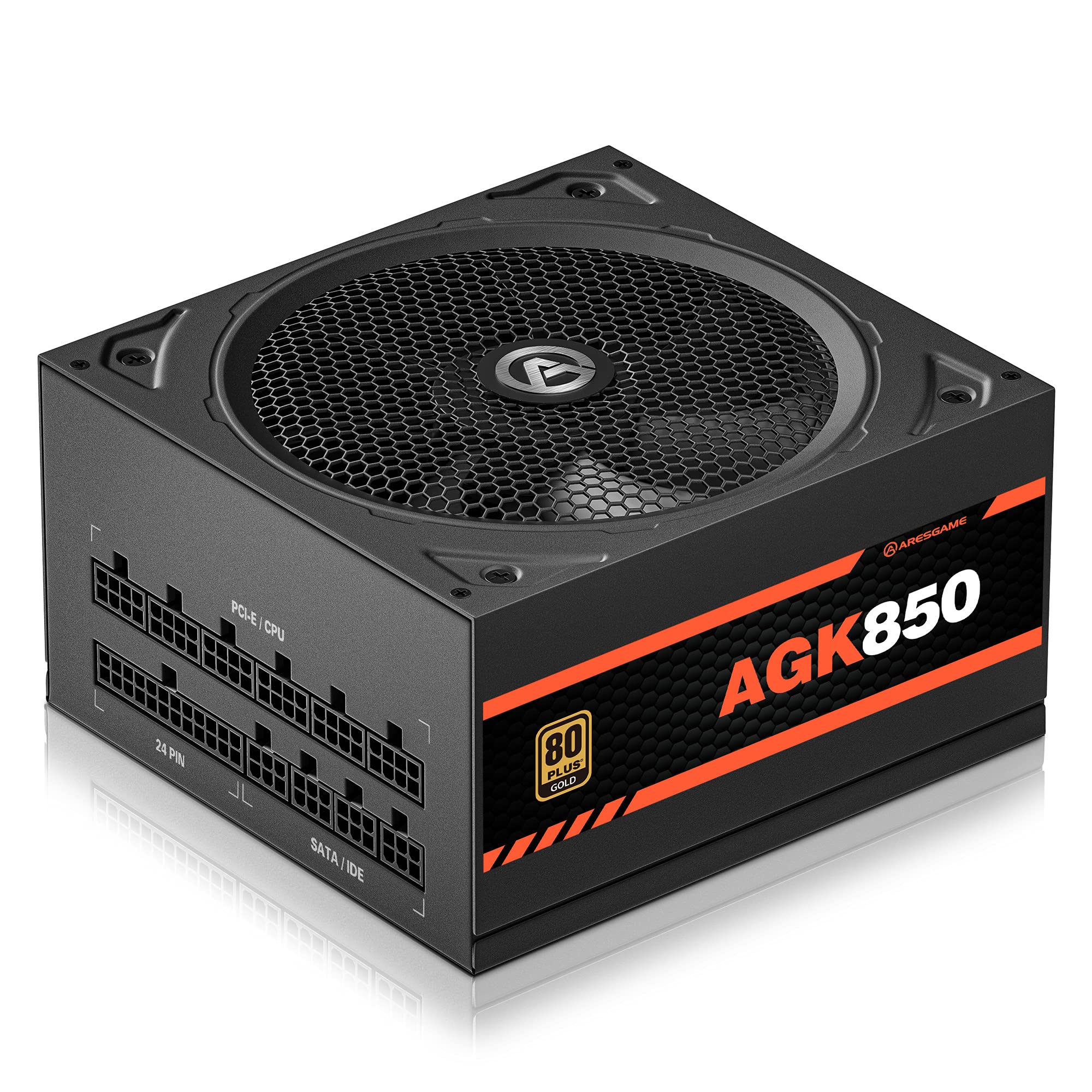 Power Supply 850W Fully Modular 80Plus Gold Certified PSU (ARESGAME, AGK850)