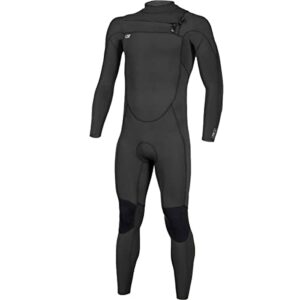 o'neill ninja 3/2 mm chest zip full wetsuit black/black xls (5'8.5"-5'10.5", 180-200 lbs)