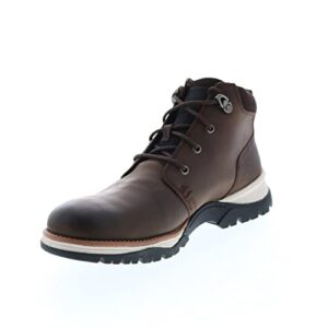 clarks topton mid gtx dark brown oily leather 10 d (m)