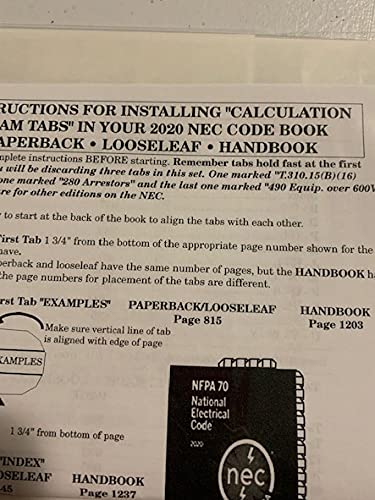 2020 NEC Code Book Tabs by Tom Henry Paperback - 2020