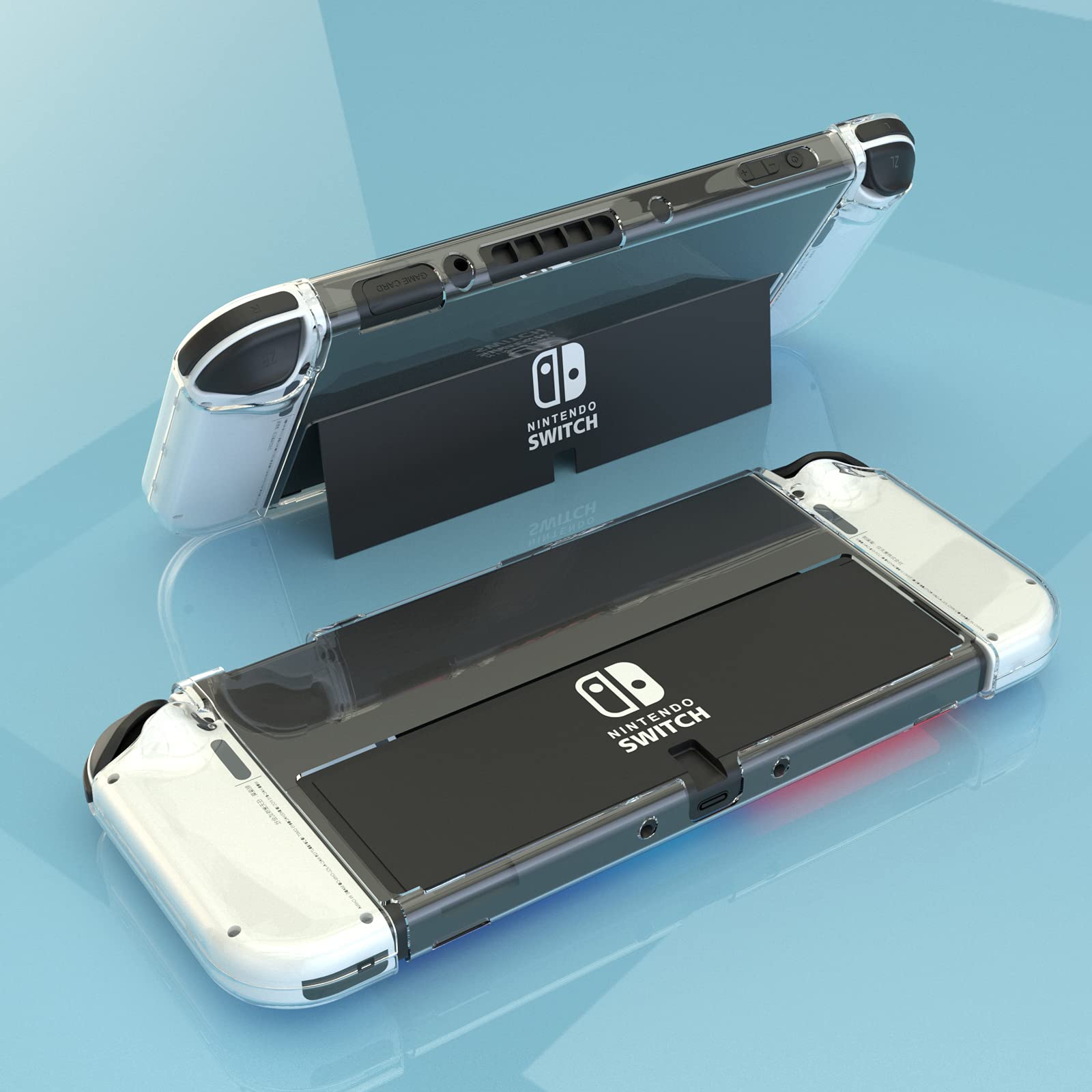 Upgraded Switch OLED Clear Case, Switch OLED Protective Case, Switch OLED Hard Case - Switch OLED Accessories