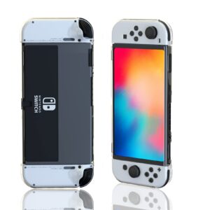 Upgraded Switch OLED Clear Case, Switch OLED Protective Case, Switch OLED Hard Case - Switch OLED Accessories