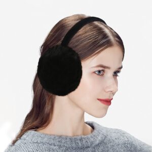 POXIMI Women Winter Earmuffs Girl Ski Adjustable Ear Covers for Cute Bow Ear Warmer Outdoor Earmuff Fleece Lining