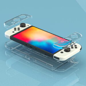 Upgraded Switch OLED Clear Case, Switch OLED Protective Case, Switch OLED Hard Case - Switch OLED Accessories