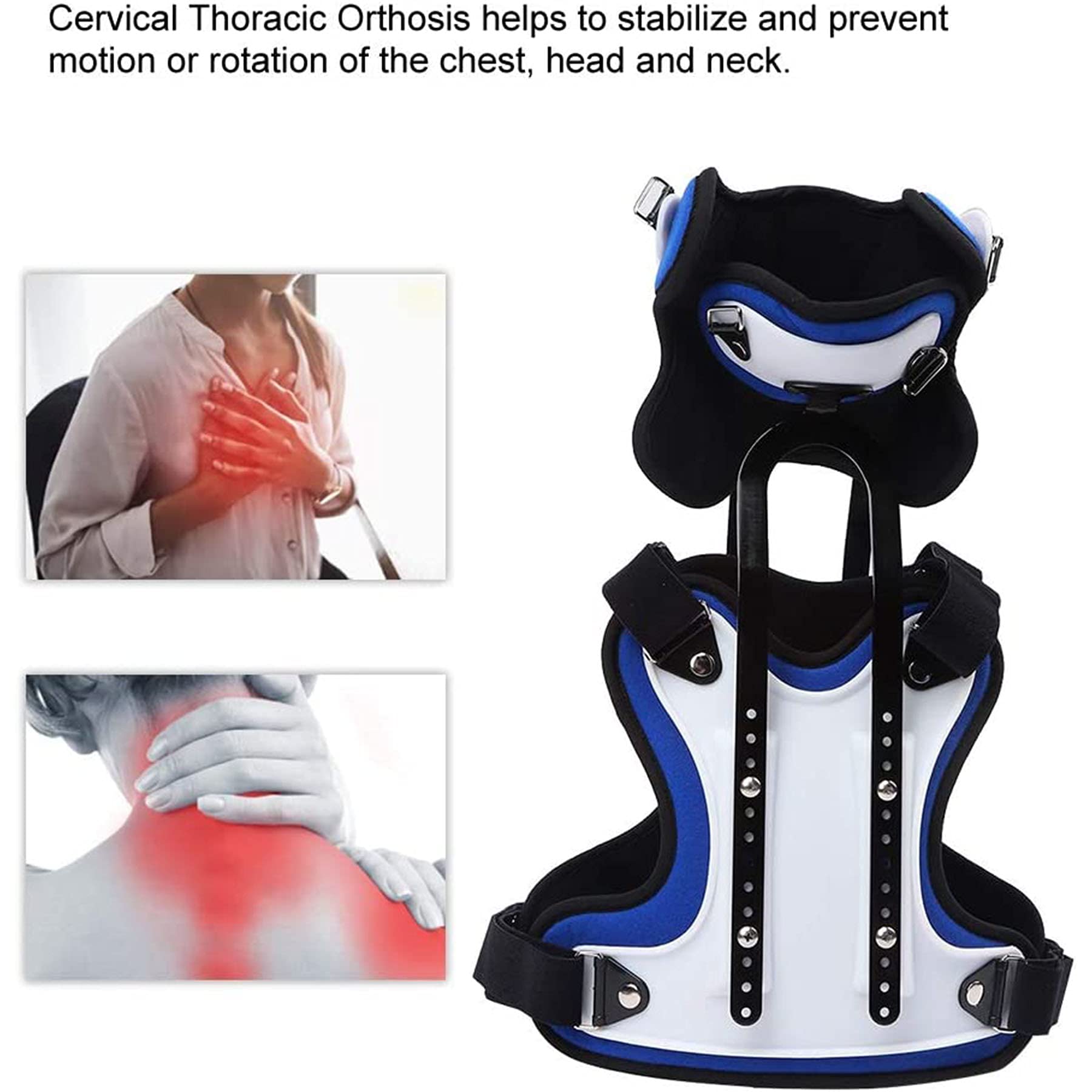 WILLQ Neck Support Orthosis Lumbar Supports Spine Orthosis Thoracolumbar Fixation Spine ​orthosis Back Brace Support Posture Corrector for Cervical Spine Arthritis Fractures Injuries