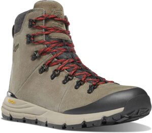 danner 6733813d arctic 600 side-zip 7" brown/red 200g 13d