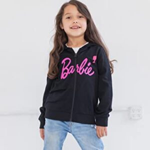 Barbie Big Girls French Terry Zip-Up Hoodie Black 14-16