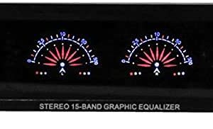 EMB EQ76 19'' Rack Mount Dual 15 Band 4 Input Stereo Graphic Equalizer Pro DJ with 2 RCA line input and output, Removable Rack Mount Brackets and 110V/220V Switchable Power Source