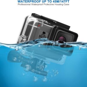 Kuptone Waterproof Housing Case for GoPro Hero 7/(2018) 6/5 Black, 45m Underwater Diving Protective Housing Shell with Bracket Accessories for Go Pro Hero7 Hero6 Hero5 Action Camera