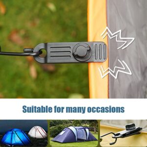 8 Pcs Tarp Clips Lock Grip Crocodile Mouth Clip Tent Accessories Awning Clamp for Tents, Tarp, Boat Cover, Pool Cover, Car Cover Black