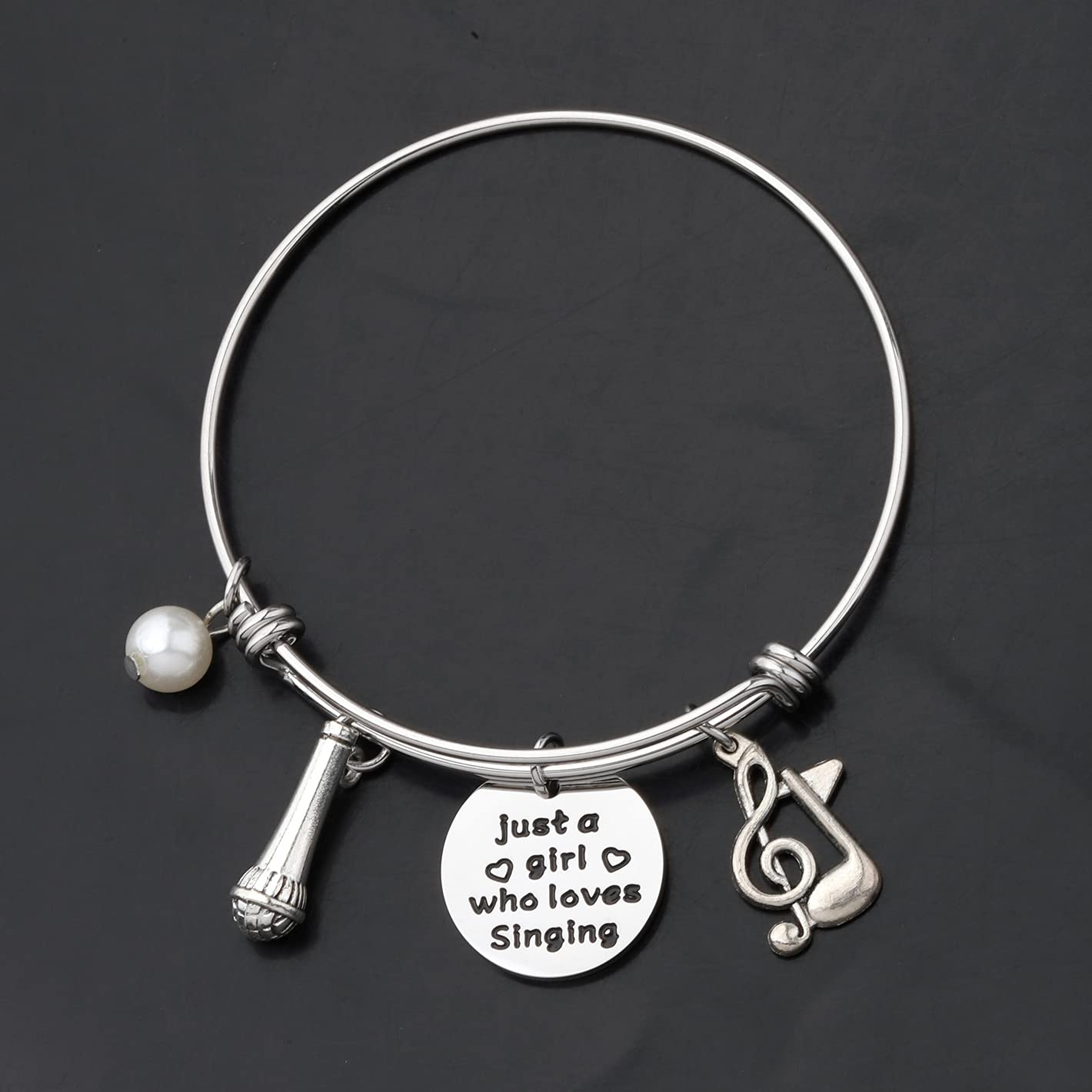 Gzrlyf Singing Lover Gift Singing Bracelet Singer Gift Music Lover Gift (who loves Singing)