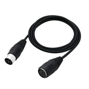 PNGKNYOCN MIDI Extension Cable DIN 6 Pin Male to Female Audio Adapter Jack Plug Cable for Digital Audio Devices(1.5m)