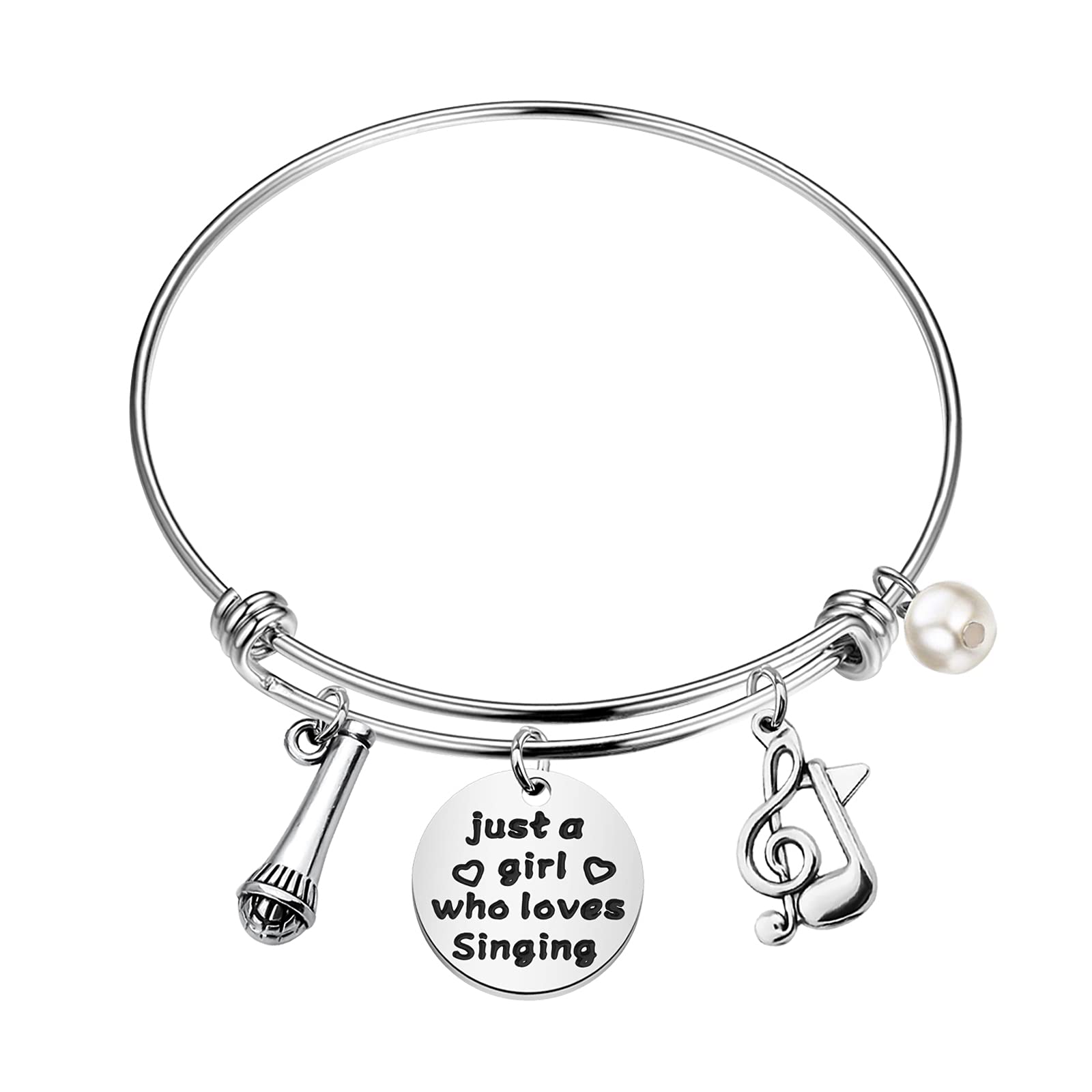 Gzrlyf Singing Lover Gift Singing Bracelet Singer Gift Music Lover Gift (who loves Singing)