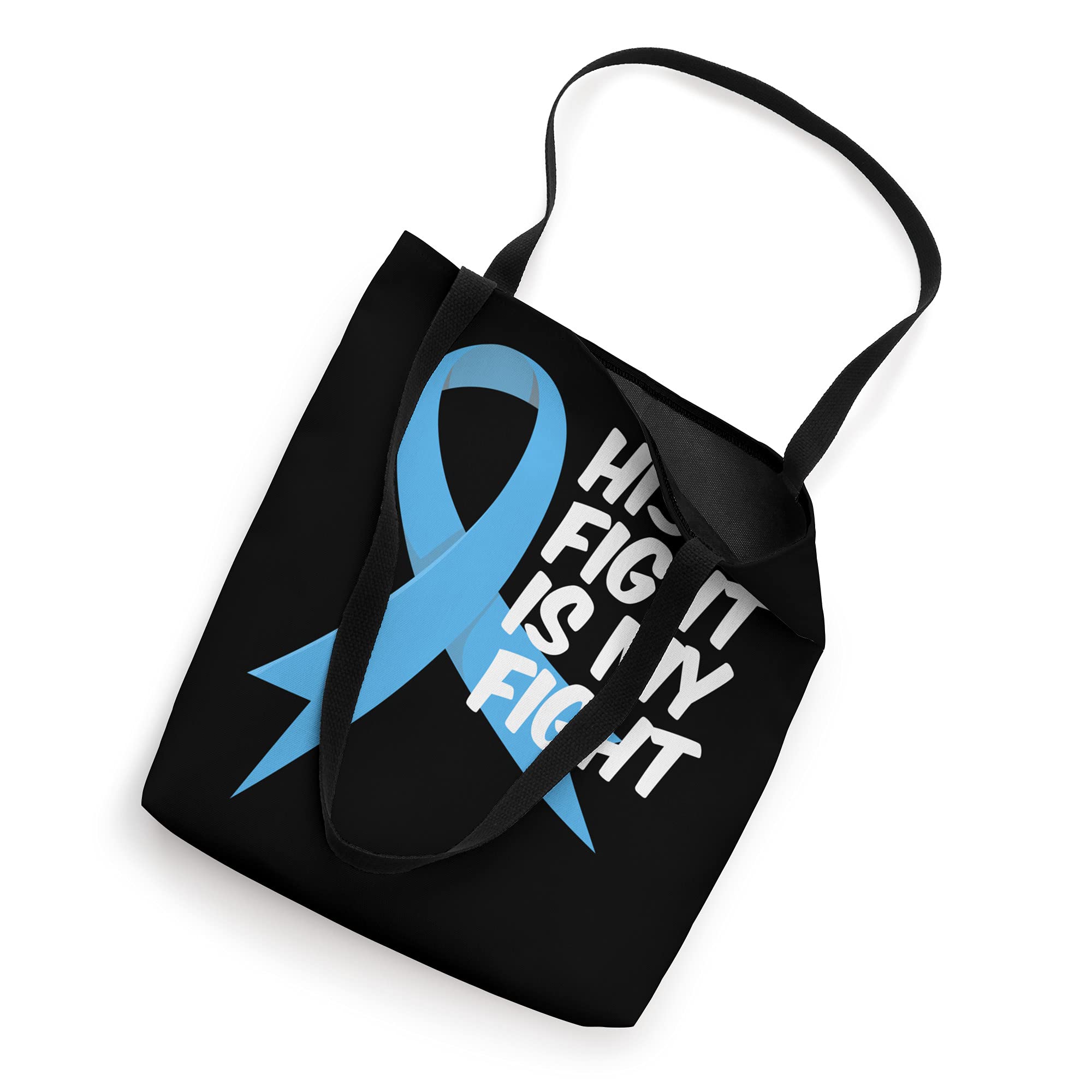 His Fight Is My Fight Blue Ribbon Prostate Cancer Awareness Tote Bag