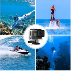 Kuptone Waterproof Housing Case for GoPro Hero 7/(2018) 6/5 Black, 45m Underwater Diving Protective Housing Shell with Bracket Accessories for Go Pro Hero7 Hero6 Hero5 Action Camera