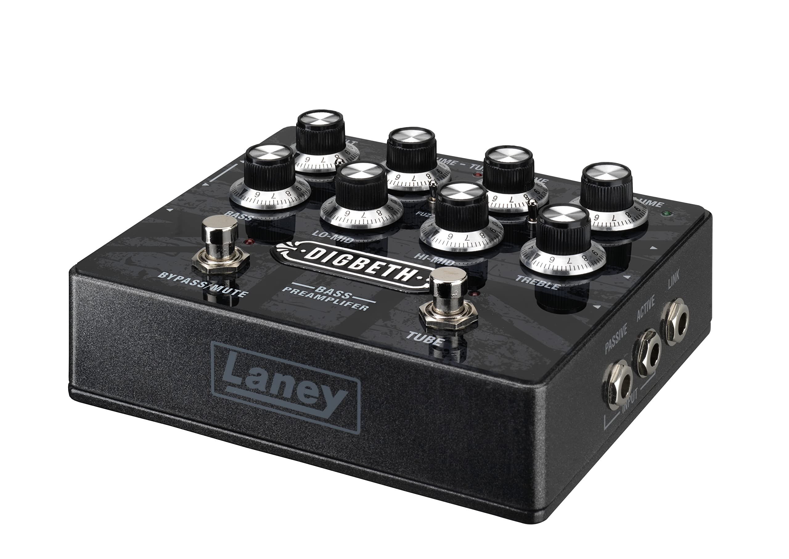 Laney Digbeth DB Bass Guitar Pre Amplifier Pedal, Black