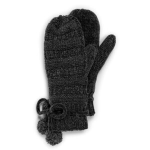 muk luks womens luks® women's muk luks women s chenille mittens, ebony, one size us