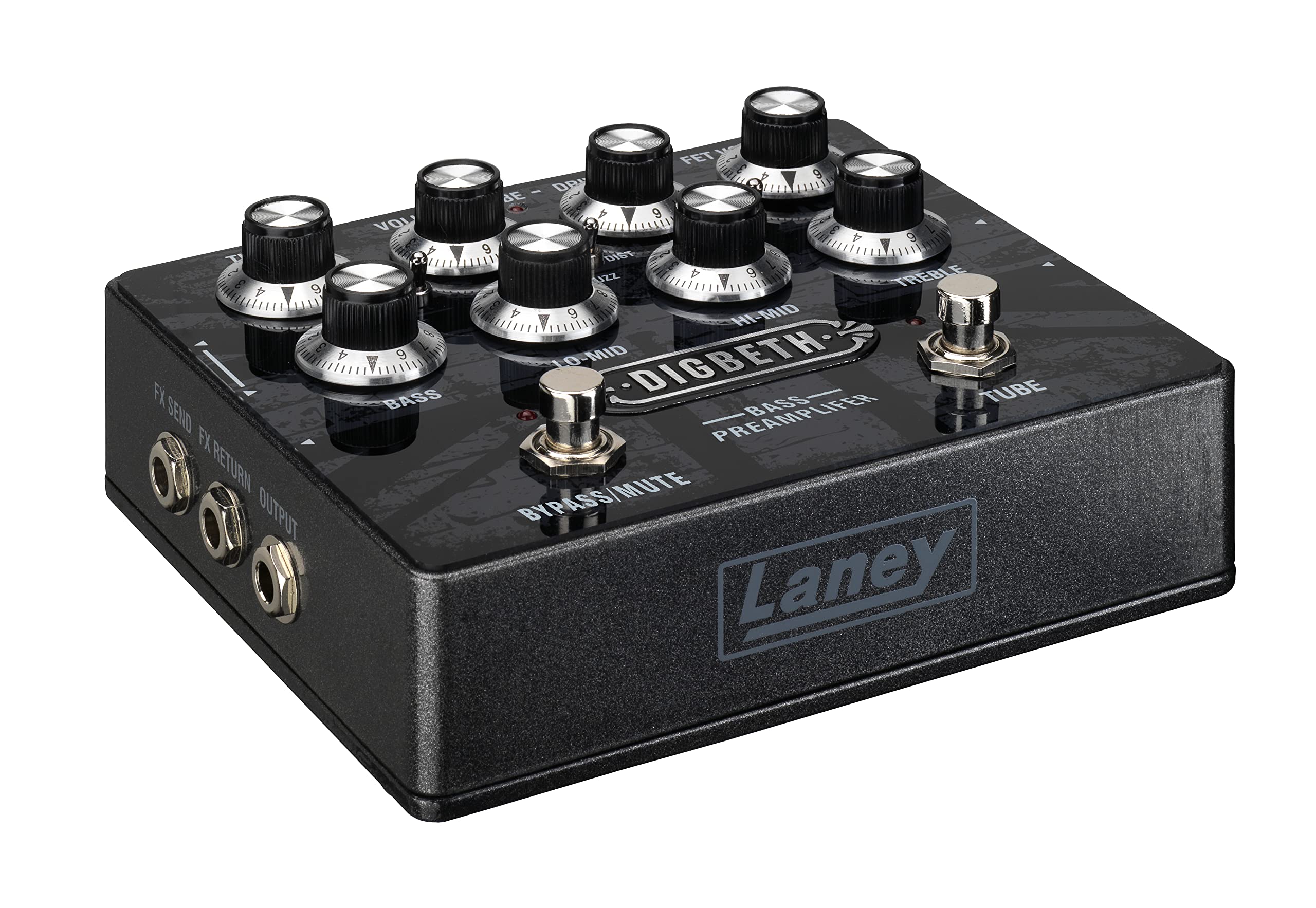 Laney Digbeth DB Bass Guitar Pre Amplifier Pedal, Black