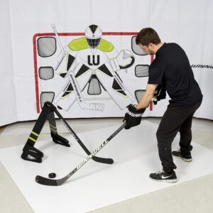 Winnwell Hockey Defender Stickhandling Aid - Pro Stick Handling Trainer Suitable for On & Off Ice, Improve Puck Control & Coordination | Training Equipment Made for Kids & Adult Hockey Players