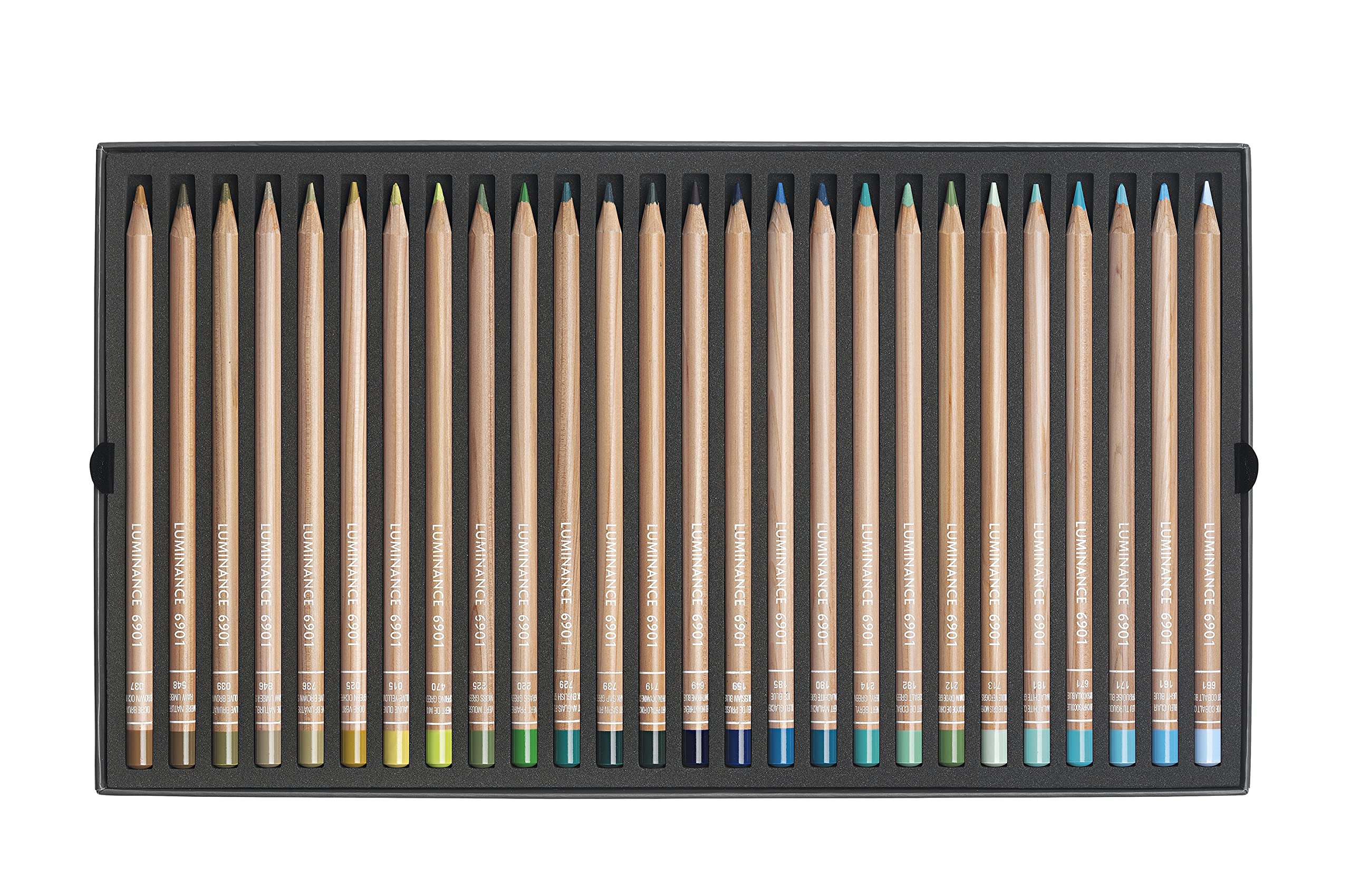 Caran d'Ache Luminance 6901 Box of 100 Individual Coloured, Artists, Colour Coded Pencils & 1 Full & 1 Pencil Blender