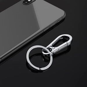 Molain Metal Keychain Carabiner Clip Keyring Key Ring Chain Clips Hook Holder Organizer for Car Keys Finder for Men, 4 Packs