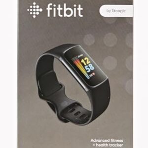 Fitbit Charge 5 Advanced Health & Fitness Tracker with Built-in GPS, Stress Management Tools, Sleep Tracking, 24/7 Heart Rate and More, Black/Graphite, One Size (S &L Bands Included)