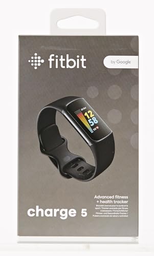 Fitbit Charge 5 Advanced Health & Fitness Tracker with Built-in GPS, Stress Management Tools, Sleep Tracking, 24/7 Heart Rate and More, Black/Graphite, One Size (S &L Bands Included)