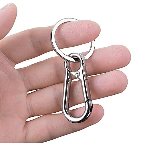 Molain Metal Keychain Carabiner Clip Keyring Key Ring Chain Clips Hook Holder Organizer for Car Keys Finder for Men, 4 Packs