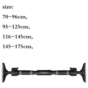 KDFJ Doorway Pull Up Bar, Wall Mount Pull Up Bar, Upper Body Home Gym Equipment, Strength Training Pull-up Bars, Adjustable Width-Black 116-145cm