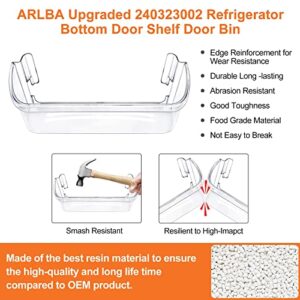 1x UPGRADE 240323002 Refrigerator Door Bin Shelf Replacement Part Compatible for Frigidaire Electrolux Refrigerator Bottom 2 Shelves on Refrigerator Side AP2115742 PS429725 AH429725 FGHS2631PF4A