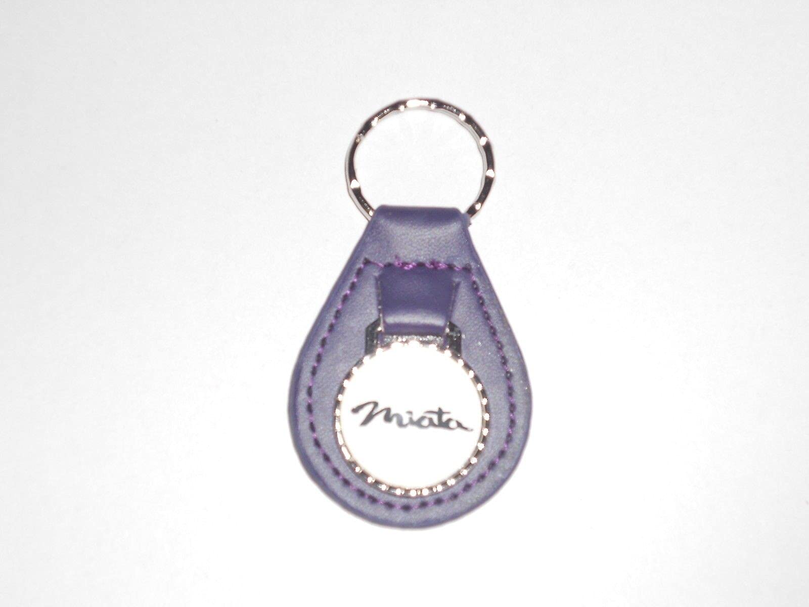 1990's 2000's MIATA VINTAGE LOGO LEATHER KEYCHAIN - PURPLE