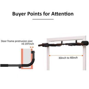 KDFJ Pull up Bar for Doorway, Pullup Chin up Bar Home, Multifunctional Dip bar Fitness, Door Exercise Equipment Body Gym System Trainer-Black