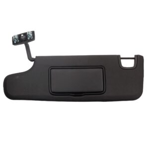 dasbecan black left driver side sun visor compatible with jeep wrangler jk 2007-2018 replaces# 6cj07dx9aa