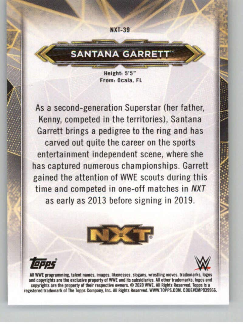 2020 Topps WWE NXT Roster #NXT-39 Santana Garrett