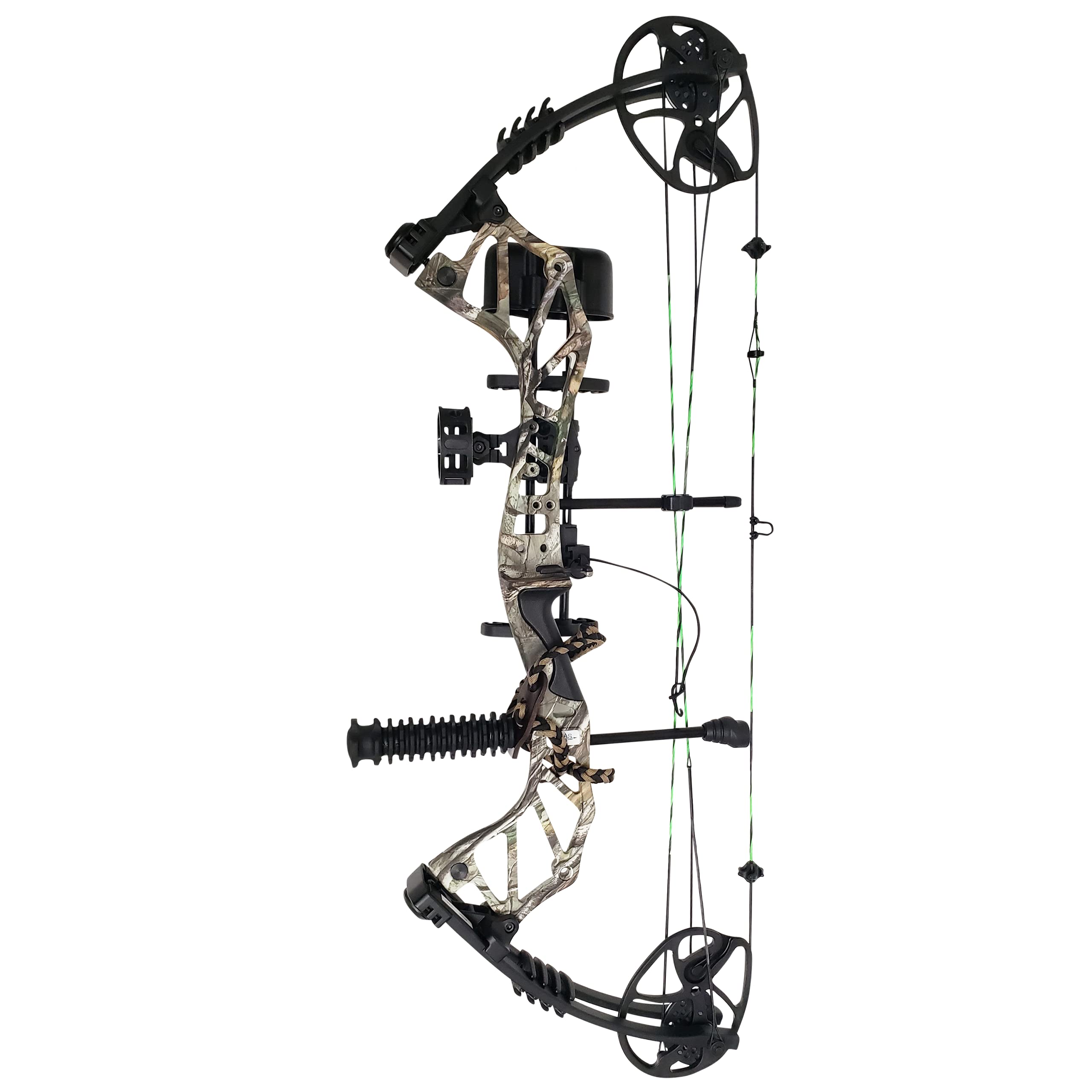 SAS Feud X 30-70 Lbs 19-31" Draw Length Compound Bow Pro Package for Hunting Field Target (Camo)