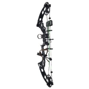 SAS Feud X 30-70 Lbs 19-31" Draw Length Compound Bow Pro Package for Hunting Field Target (Black)