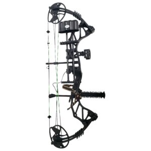 SAS Feud X 30-70 Lbs 19-31" Draw Length Compound Bow Pro Package for Hunting Field Target (Black)