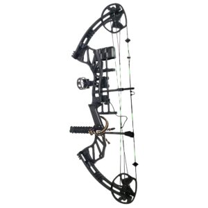 SAS Feud X 30-70 Lbs 19-31" Draw Length Compound Bow Pro Package for Hunting Field Target (Black)