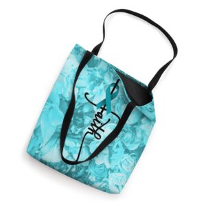 Ovarian Cancer Faith Ovarian Cancer Awareness Support Tote Bag