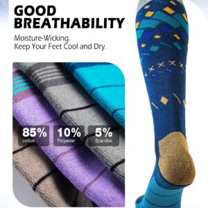 OutdoorMaster Unisex Ski Socks,Skiing and Snowboarding Socks for Men & Women with Over the Calf Design/Non-Slip Cuff