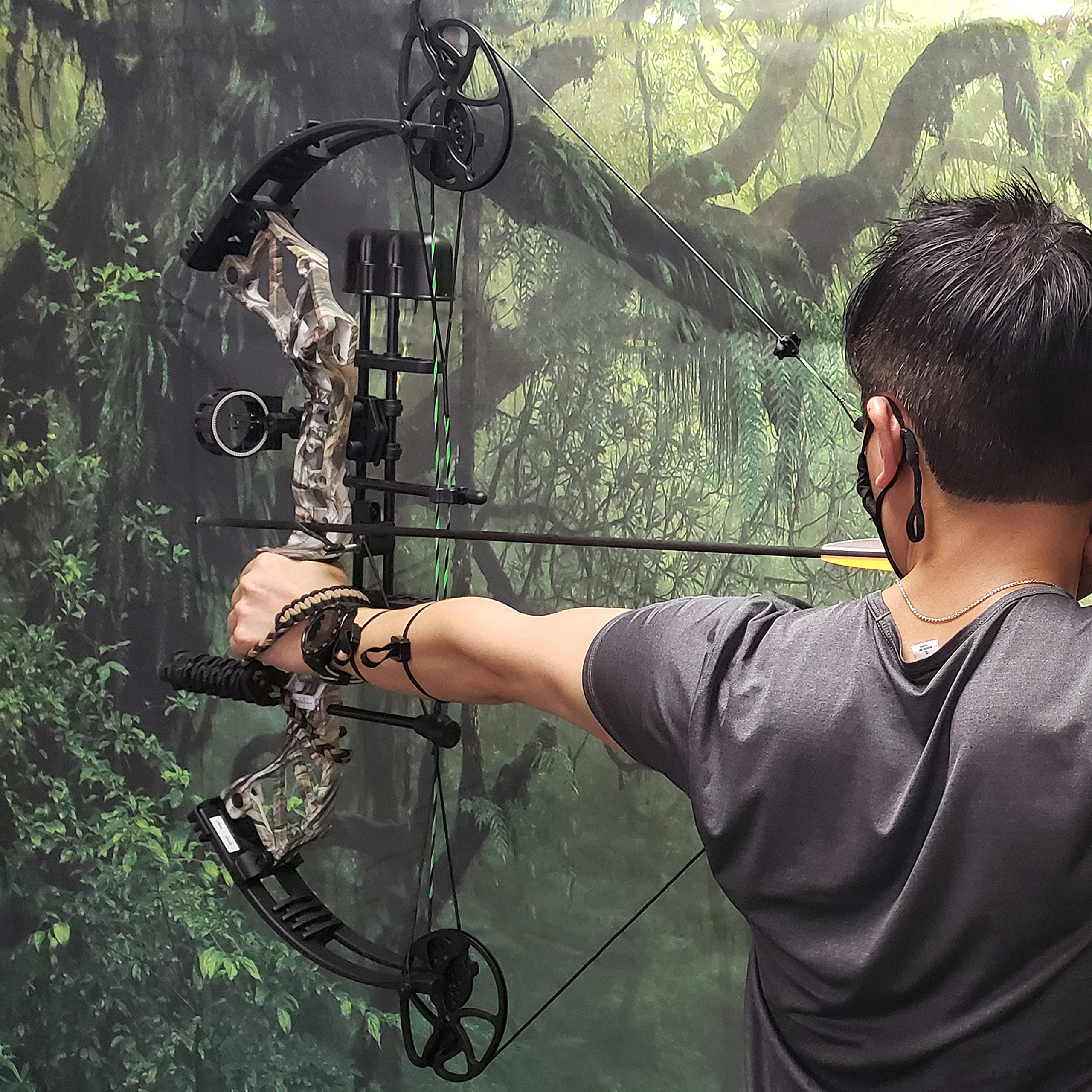 SAS Feud X 30-70 Lbs 19-31" Draw Length Compound Bow Pro Package for Hunting Field Target (Camo)