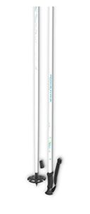 whitewoods unisex backtrail aluminum nordic ski poles with oversized basket, white, 140, (btap-140)