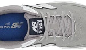 New Balance Men's 574 Greens Golf Shoe, Grey/White, 11