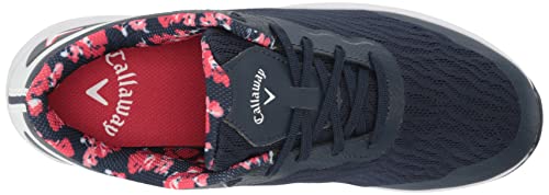 Callaway Women's Coronado v2 SL Golf Shoe, Blue/White/Red, 8.5