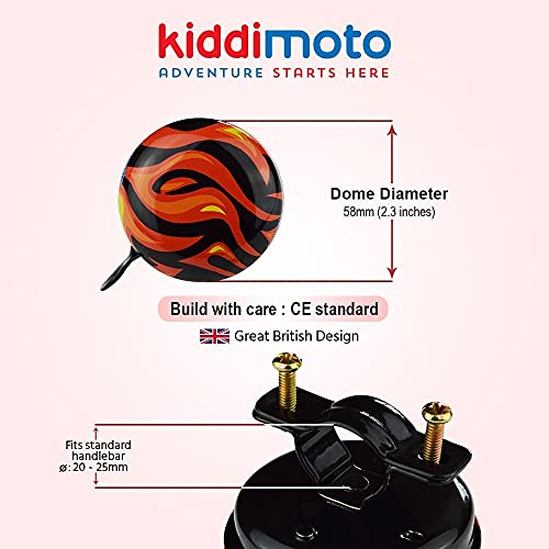 Kiddimoto Bike Bells for Kids| Premium Bicycle Bell for Kids, Boys, Girls and Adults with Loud Melodious Sound | Bicycle Horn for Road Bike, Mountain Bike, Bicycle, Scooter, MTB, BMX.